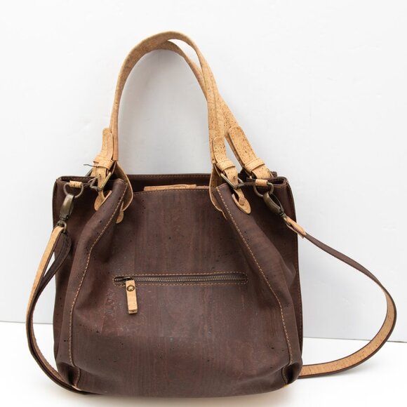 Artelusa Cork Handbag Laser Cut Purse Crossbody Shoulder Bag Tan Brown - Picture 3 of 16